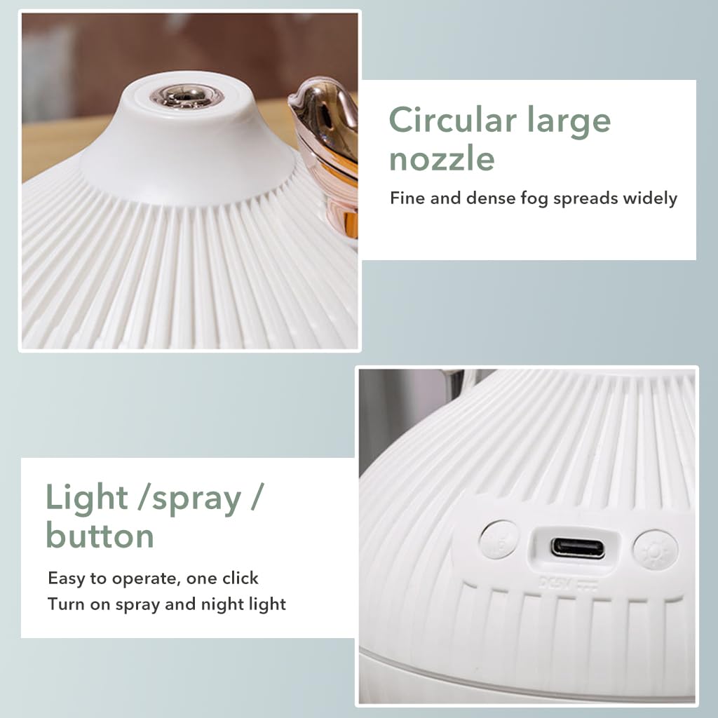 HASTHIP Mini Air Humidifier - Cute Onion Shape Portable Small Humidifier, Silent Air Humidifier with 2 Modes, Cool Mist Humidifiers Essential Oil Diffuser with Warm LED Light (300ml) HASTHIP Mini Air Humidifier - Cute Onion Shape Portable Small Humidifier, Silent Air Humidifier with 2 Modes, Cool Mist Humidifiers Essential Oil Diffuser with Warm LED Light (300ml)